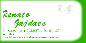 renato gajdacs business card